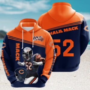 NFL Football Chicago Bears Player Khalil Mack Hoodie NFL Football Chicago Bears Player Khalil Mack Hoodie