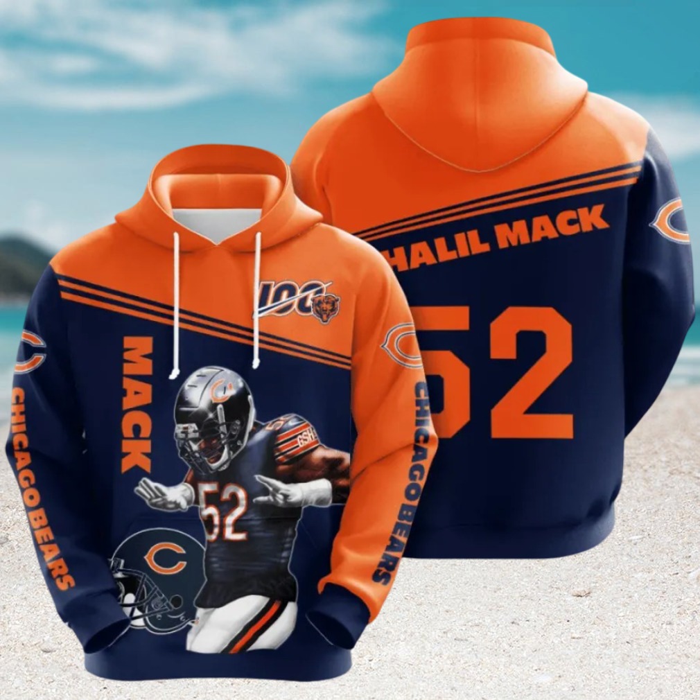 NFL Football Chicago Bears Player Khalil Mack Hoodie NFL Football Chicago Bears Player Khalil Mack Hoodie