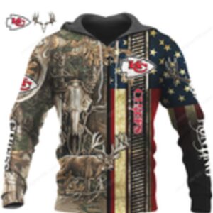 NFL Kansas City Chiefs American Flag Camo Hoodie