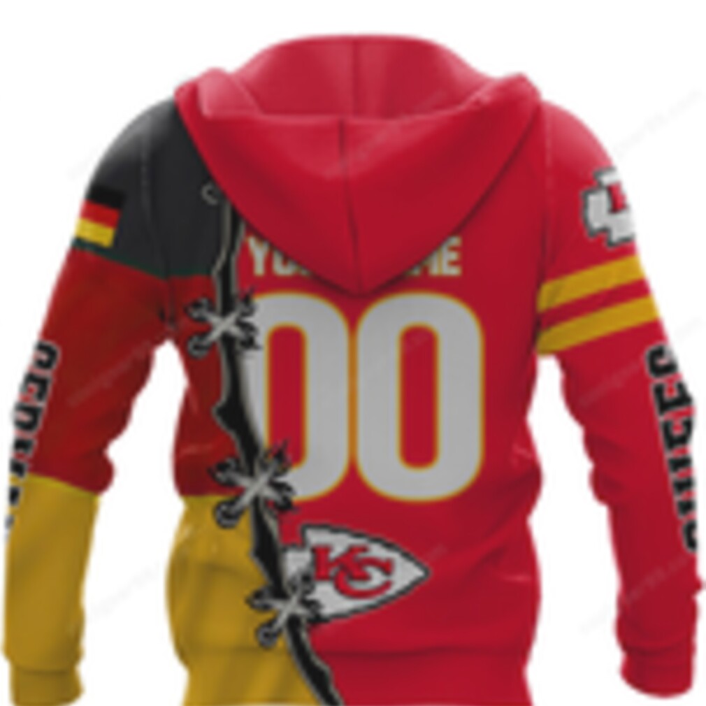 NFL Kansas City Chiefs German Flag Inspired Hoodie NFL Kansas City Chiefs German Flag Inspired Hoodie