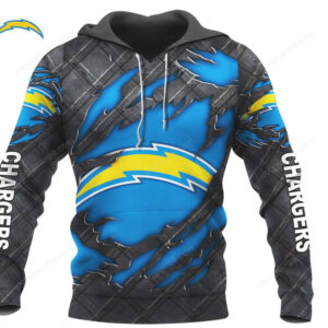 NFL Los Angeles Chargers Distressed Look Fan Hoodie