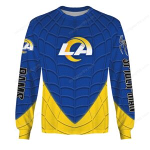 NFL Los Angeles Rams 3D Hoodie Spider Man Inspired Custom Graphic Pullover