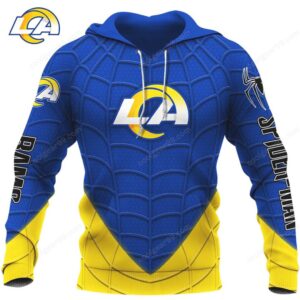 NFL Los Angeles Rams 3D Hoodie Spider Man Inspired Custom Graphic Pullover