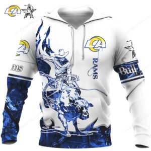 NFL Los Angeles Rams Fan Gear Bull Riding Theme Custom Shirt