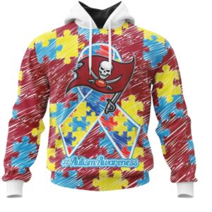 NFL Tampa Bay Buccaneers Personalized Autism Awareness Hoodie