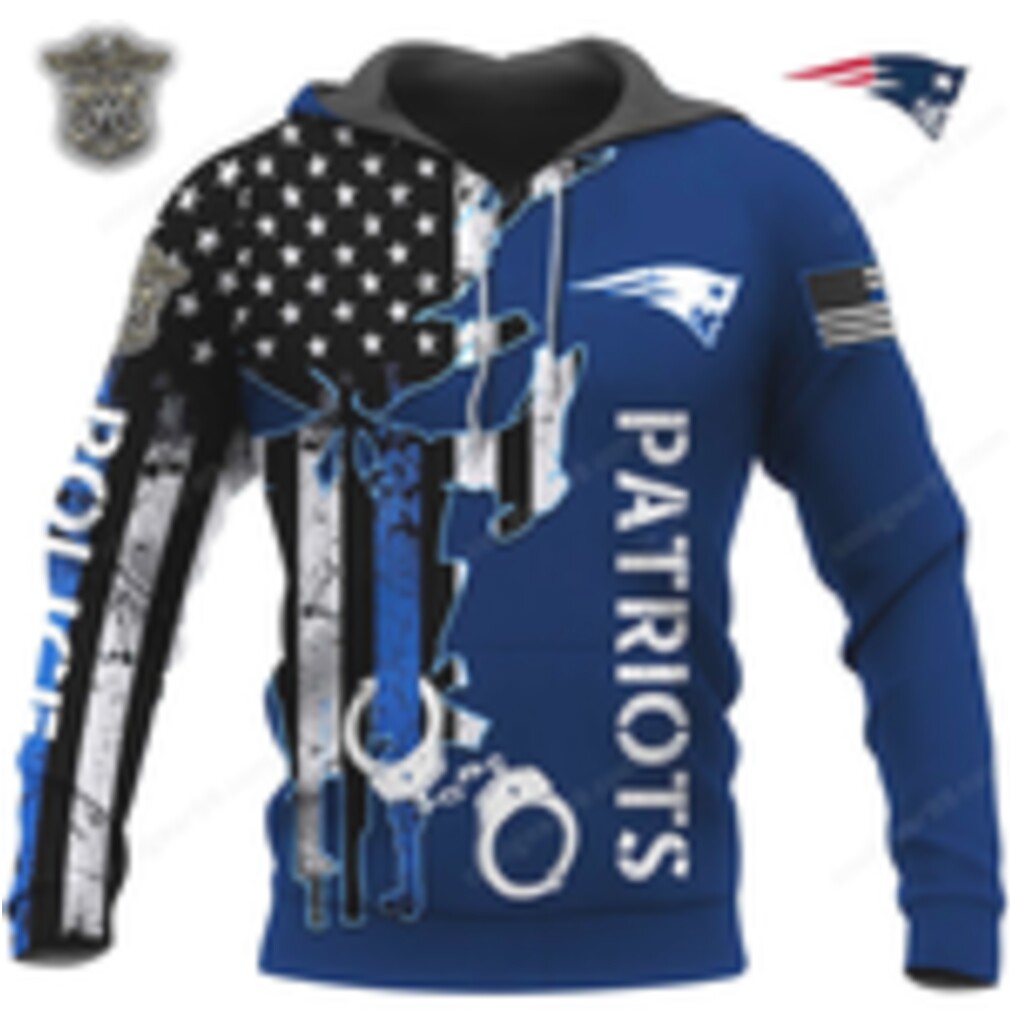 New England Patriots Police Flag Handcuffs Apparel Hoddie New England Patriots Police Flag Handcuffs Apparel Hoddie
