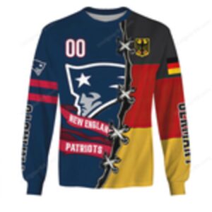 New England Patriots x Germany Flag Hybrid Hoddie