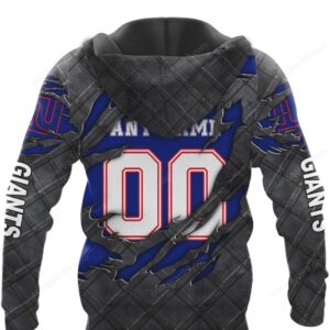 New York Giants Black Metal Design NFL Hoodie