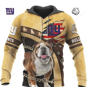 New York Giants Bulldog Design NFL Hoodie New York Giants Bulldog Design NFL Hoodie