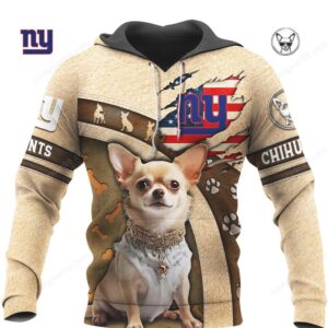 New York Giants Chihuahua Design NFL Football Fan Hoodie New York Giants Chihuahua Design NFL Football Fan Hoodie