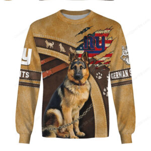 New York Giants German Shepherd Design Dog Lover Gift Hoodie