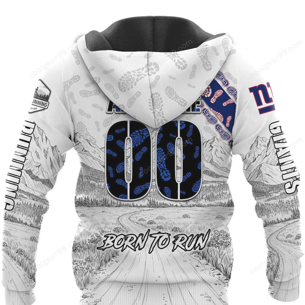 New York Giants Running Design NFL Hoodie New York Giants Running Design NFL Hoodie