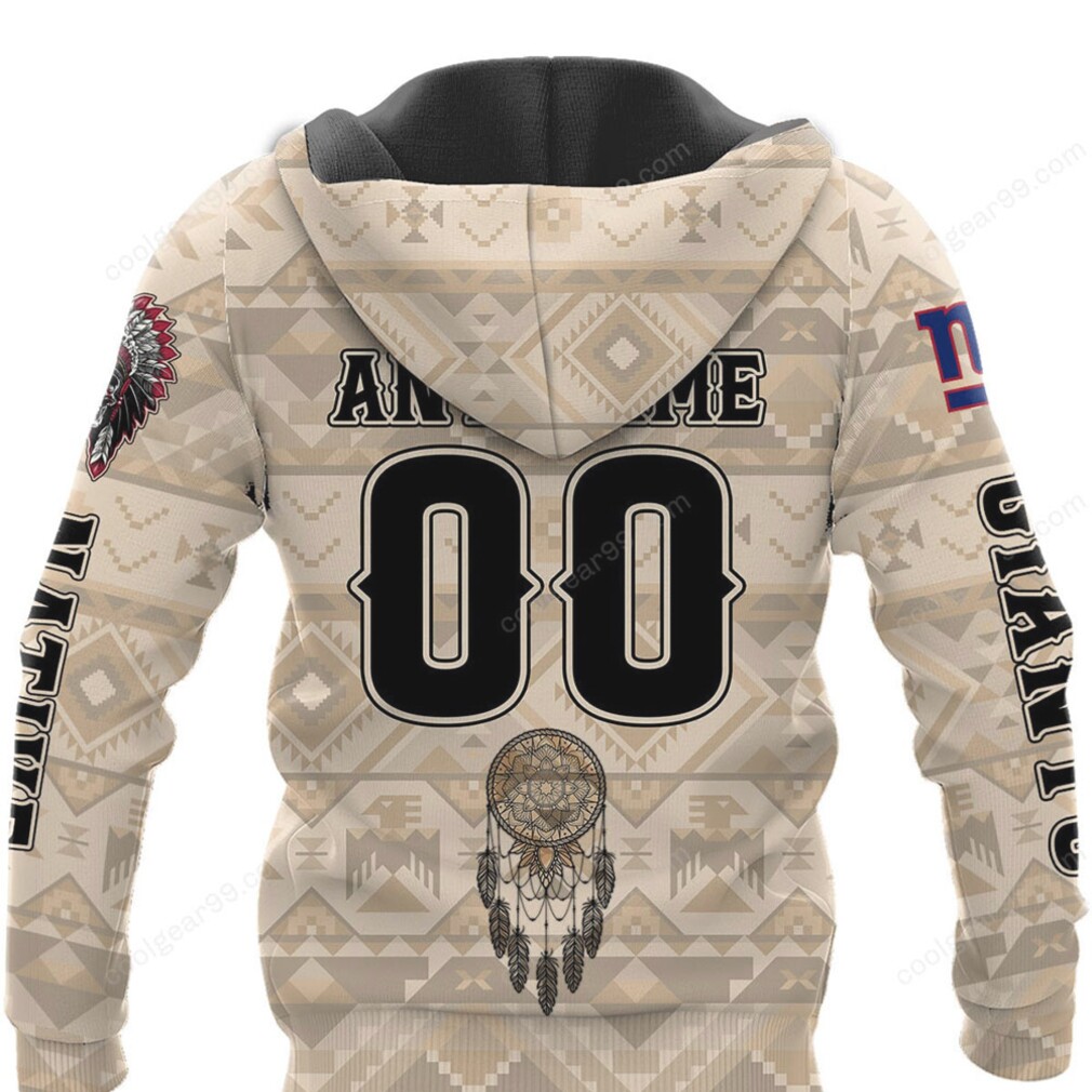 New York Giants Skull Native Design NFL Hoodie New York Giants Skull Native Design NFL Hoodie