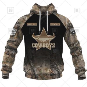 North Queensland Cowboys Custom Camouflage Long Hoddie North Queensland Cowboys Custom Camouflage Long Hoddie