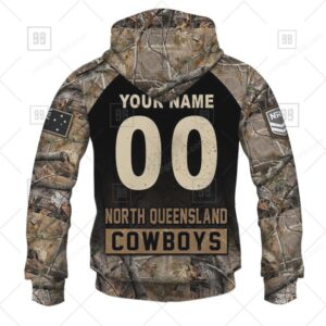 North Queensland Cowboys Custom Camouflage Long Hoddie