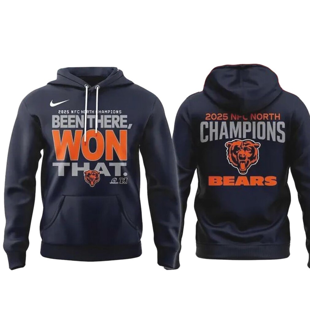 Official 2025 NFC North Division Champions Chicago Bears Fan Hoodie Official 2025 NFC North Division Champions Chicago Bears Fan Hoodie