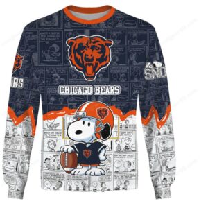 Official Chicago Bears Snoopy Football Fanwear Hoodie
