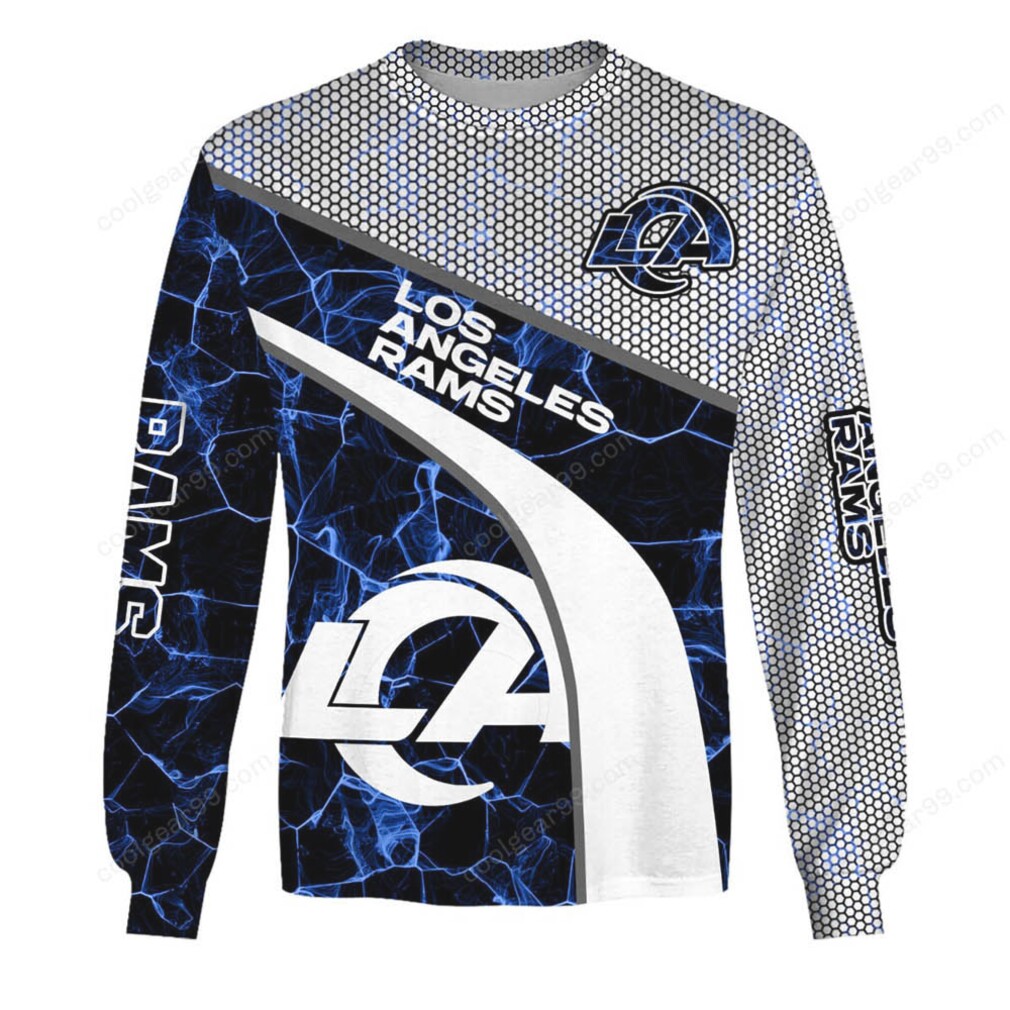 Official LA Rams Gear Blue & Black Lightning Design Apparel Official LA Rams Gear Blue & Black Lightning Design Apparel