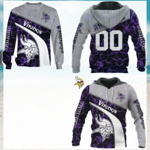 Official Minnesota Vikings Custom 3D Print Hoodie Official Minnesota Vikings Custom 3D Print Hoodie