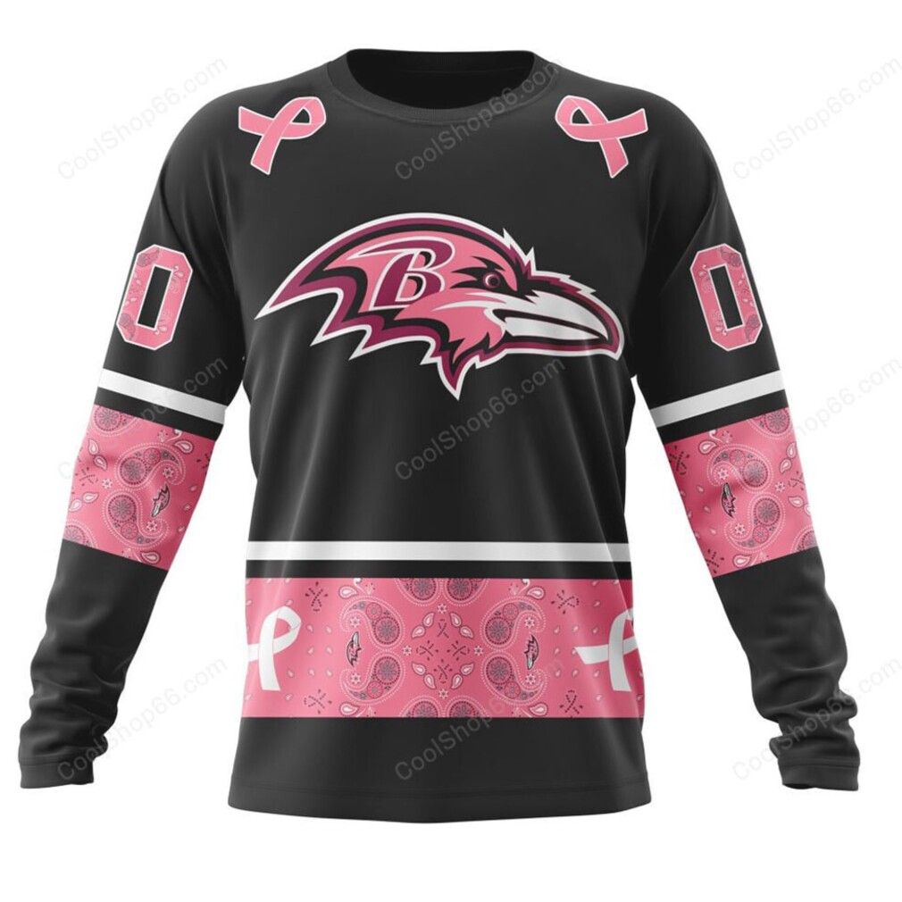 Official NFL Ravens We Wear Pink Gear Hoddie Official NFL Ravens We Wear Pink Gear Hoddie