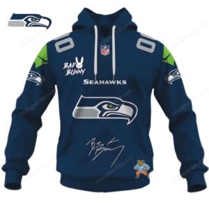 Official Seattle Seahawks Bad Bunny Super Bowl LX Hoodie and Long Sleeve Shirt Official Seattle Seahawks Bad Bunny Super Bowl LX Hoodie and Long Sleeve Shirt