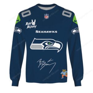 Official Seattle Seahawks Bad Bunny Super Bowl LX Hoodie and Long Sleeve Shirt