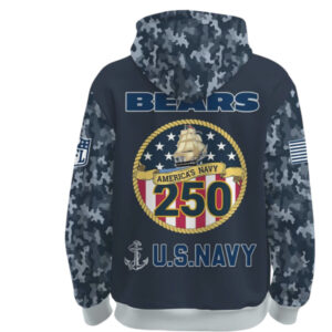 Official US Navy and Chicago Bears Commemorative Hoodie Official US Navy and Chicago Bears Commemorative Hoodie