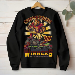 Official Washington Commanders NFC Wild Card Playoffs 2025 Winners Mascot Shirt Official Washington Commanders NFC Wild Card Playoffs 2025 Winners Mascot Shirt