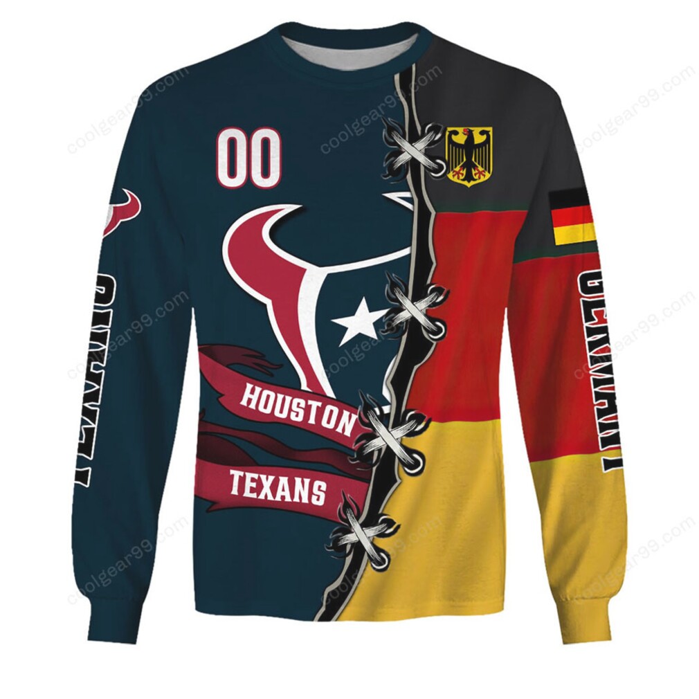 Houston Texans and Germany NFL Flag Hoodie Houston Texans and Germany NFL Flag Hoodie