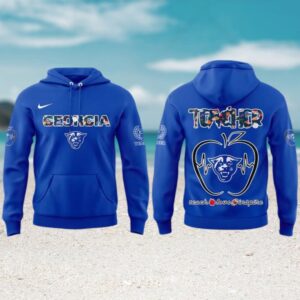 Panthers Football Teach Love Inspire Georgia Blue Spirit Hoodie