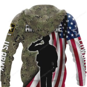 Patriotic US Army Camouflage All Over Print Hoodie