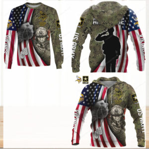 Patriotic US Army Veteran Camouflage Apparel Hoodie