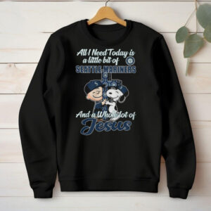 Peanuts Charlie Brown & Snoopy All I Need Today Seattle Mariners T Shirt