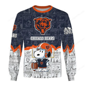 Peanuts x Chicago Bears Comic Strip Apparel Collection Fan Hoodie Peanuts x Chicago Bears Comic Strip Apparel Collection Fan Hoodie