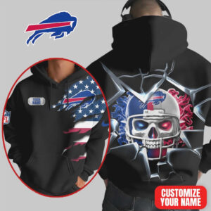 Personalized Buffalo Bills Cracked Wall Hoodie