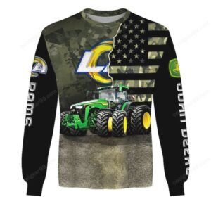 Personalized Farmer Gift Custom Name John Deere Tractor Hoodie & Shirt