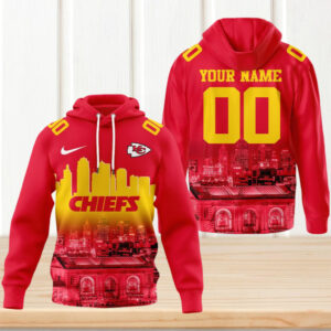 Personalized Kansas City Chiefs Skyline Fan Hoodie