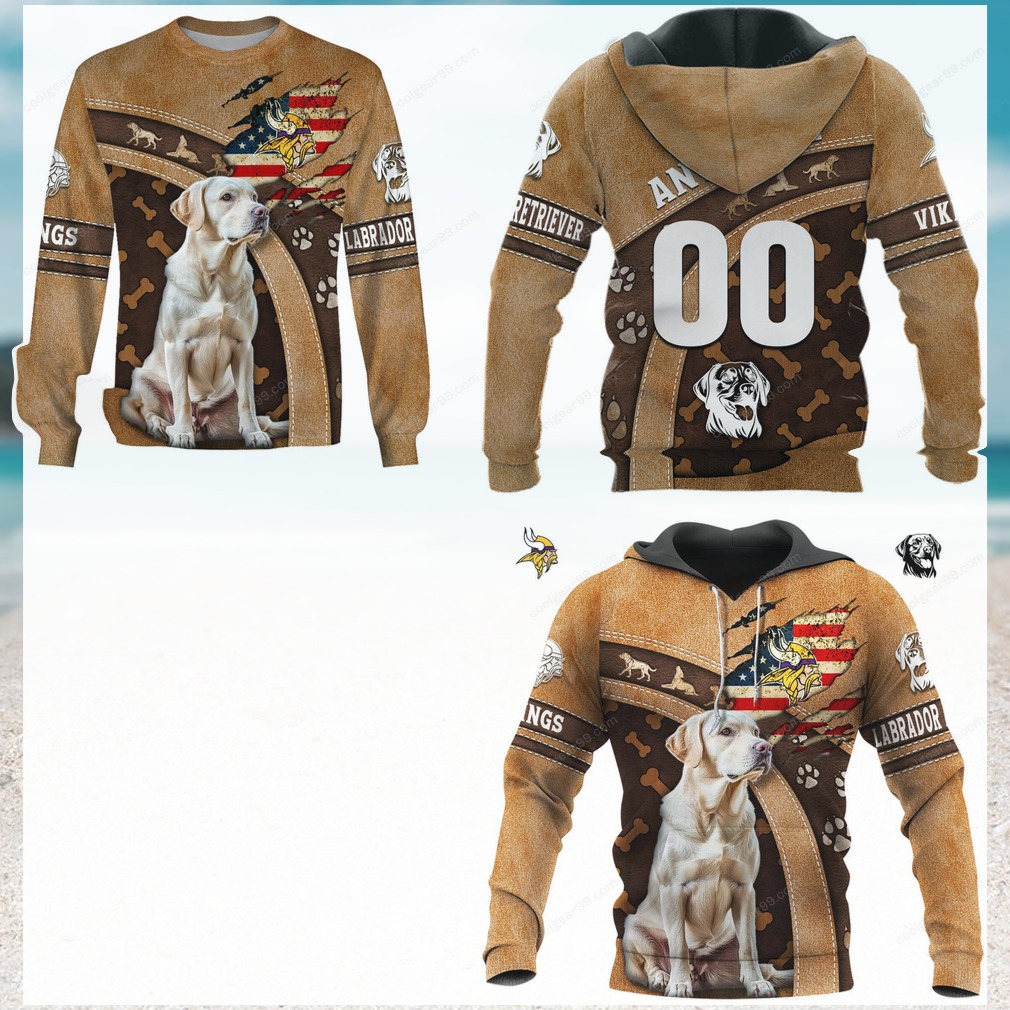 Personalized Labrador Retriever Vikings Hunting Camo 3D Print Hoodie Personalized Labrador Retriever Vikings Hunting Camo 3D Print Hoodie