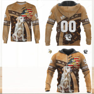 Personalized Labrador Retriever Vikings Hunting Camo 3D Print Hoodie