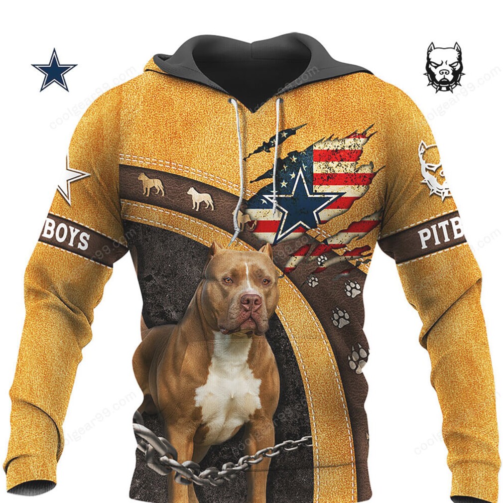 Pit Bull Pride Faux Leather & Chain Design Hoodie Pit Bull Pride Faux Leather & Chain Design Hoodie