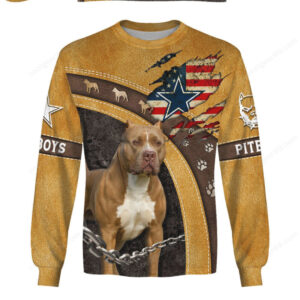 Pit Bull Pride Faux Leather & Chain Design Hoodie