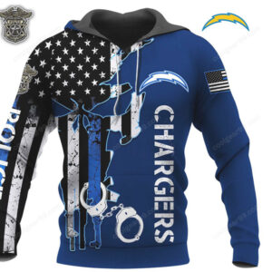 Police Support Chargers Themed Hoodie