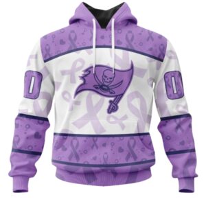 Purple Ribbon Pirate Skull Awareness Hoodie