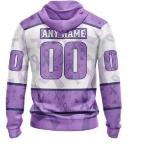 Purple Ribbon Pirate Skull Awareness Hoodie