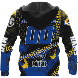 RAMS MTB Custom Print Long Sleeve Hoodie RAMS MTB Custom Print Long Sleeve Hoodie