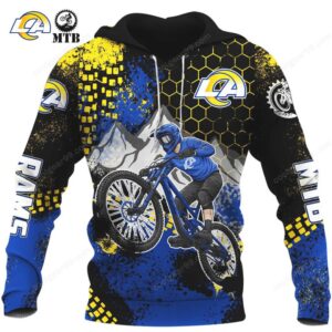 RAMS MTB Custom Print Long Sleeve Hoodie