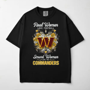Real Women Love Football Smart Women Love the Commanders T Shirt (1)