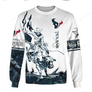 Houston Texans Bull Ridin' Fan NFL Football Team Hoodie