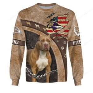 Rugged Pit Bull American Pride Apparel Hoddie