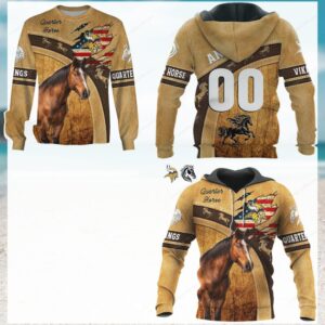 Rustic Wood Grain Quarter Horse Hoodie Rustic Wood Grain Quarter Horse Hoodie